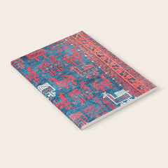 25 Peacocks Baluch Khorasan Persian Bag Face Print Notebook