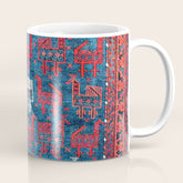 25 Peacocks Baluch Khorasan Persian Bag Face Print Coffee Mug