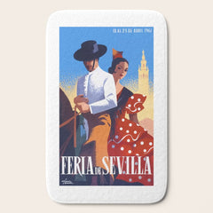 1961 SPAIN Feria De Sevilla Poster Bath Mat