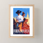 1961 SPAIN Feria De Sevilla Poster Mini Art Print