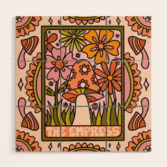4. The Empress Mushroom Wood Wall Art