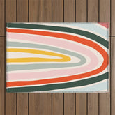 70s Vintage Rainbow Outdoor Rug