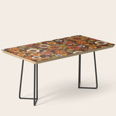 70s retro ditzy flowers, boho, browns, orange, hippie Coffee Table