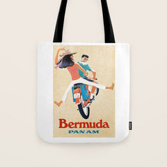 1960 Bermuda Pan American Airlines Travel Poster Tote Bag