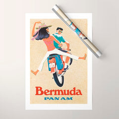 1960 Bermuda Pan American Airlines Travel Poster Wrapping Paper