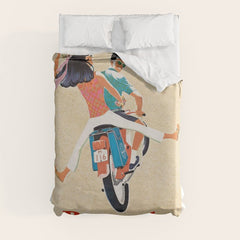 1960 Bermuda Pan American Airlines Travel Poster Duvet Cover