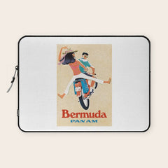 1960 Bermuda Pan American Airlines Travel Poster Laptop Sleeve