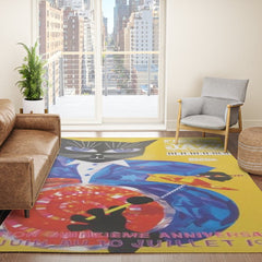 1994 Montreal Jazz Festival Cool Cat Poster No. 3 Gig Advertisement Rug