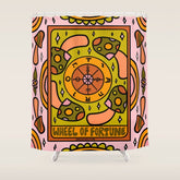 10. Wheel of Fortune Mushroom Shower Curtain