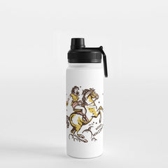 "Woah Whiskey" Western Pin Up Cowgirl & Her Horse Water Bottle