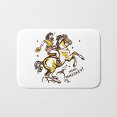 "Woah Whiskey" Western Pin Up Cowgirl & Her Horse Bath Mat