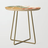70s boho botanical flowers Side Table