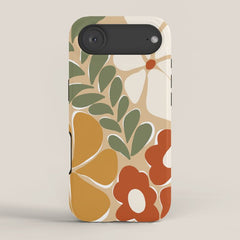 70s boho botanical flowers iPhone Case
