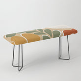 70s boho botanical flowers Bench