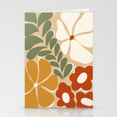 70s boho botanical flowers Stationery Card