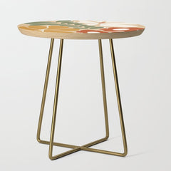 70s boho botanical flowers Side Table