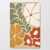 70s boho botanical flowers Cutting Board