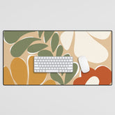 70s boho botanical flowers Desk Mat