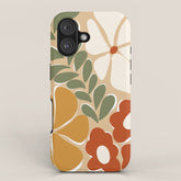 70s boho botanical flowers iPhone Case