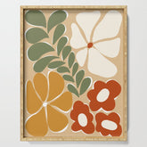 70s boho botanical flowers Serving Tray