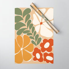 70s boho botanical flowers Wrapping Paper