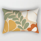 70s boho botanical flowers Rectangular Pillow