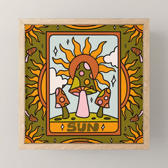 19. Sun Tarot Mushroom Mini Art Print