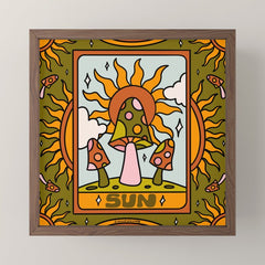 19. Sun Tarot Mushroom Mini Art Print