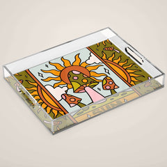 19. Sun Tarot Mushroom Acrylic Tray