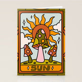 19. Sun Tarot Mushroom Stationery Card