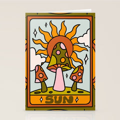 19. Sun Tarot Mushroom Stationery Card