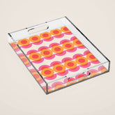 70's pattern no2 Acrylic Tray