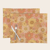 70s Retro Daisy Floral Placemat