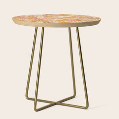 70s Floral Pattern Side Table
