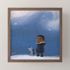 A Boy and his Dog Mini Art Print