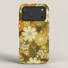 1970s Retro/Vintage Floral Pattern iPhone Case