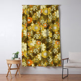 1970s Retro/Vintage Floral Pattern Window Curtain
