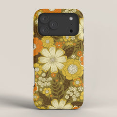 1970s Retro/Vintage Floral Pattern iPhone Case