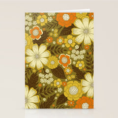 1970s Retro/Vintage Floral Pattern Stationery Card