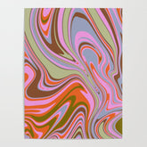 70s Psychedelic Swirl Poster