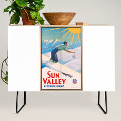 1940 Sun Valley Union Pacific Poster Credenza