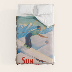 1940 Sun Valley Union Pacific Poster Duvet Cover