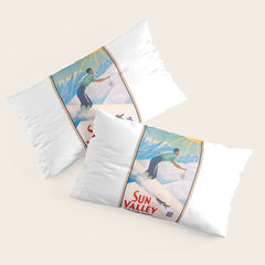 1940 Sun Valley Union Pacific Poster Pillow Sham