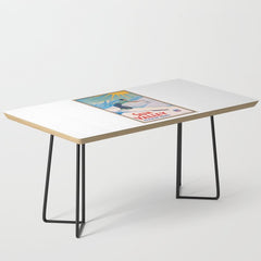 1940 Sun Valley Union Pacific Poster Coffee Table