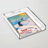 1940 Sun Valley Union Pacific Poster Acrylic Tray