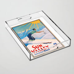 1940 Sun Valley Union Pacific Poster Acrylic Tray