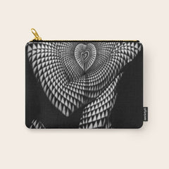 0622-JAL Heart Shape Pattern on Breasts and Nude Body Abstracted by Optical Patten Carry All Pouch