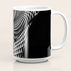 0622-JAL Heart Shape Pattern on Breasts and Nude Body Abstracted by Optical Patten Coffee Mug
