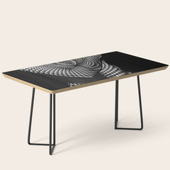0622-JAL Heart Shape Pattern on Breasts and Nude Body Abstracted by Optical Patten Coffee Table