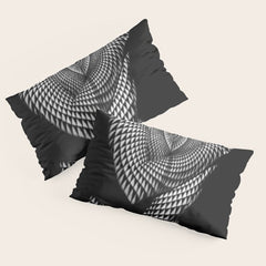 0622-JAL Heart Shape Pattern on Breasts and Nude Body Abstracted by Optical Patten Pillow Sham